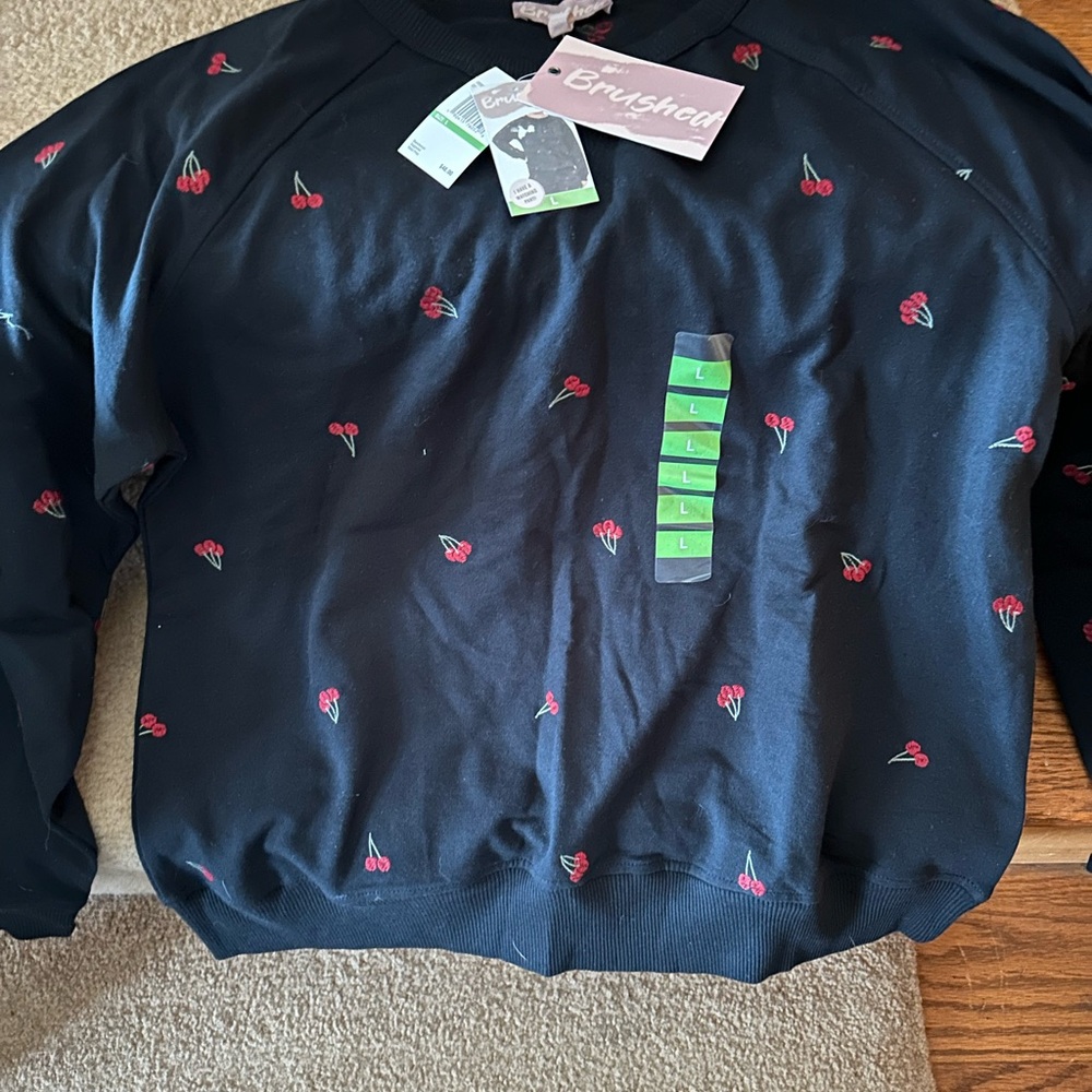 Cherry Embroidered Women's Sweatshirt